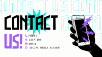 Quirky and Bold Contact Us Facebook Event Cover