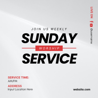 Sunday Worship Service Instagram Post