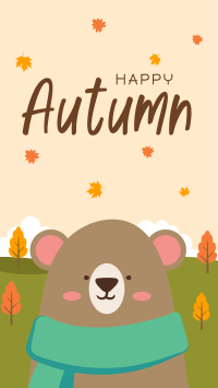 Bear in Autumn Facebook Story