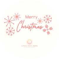 Merry Christmas Snowflake Facebook Profile Picture Image Preview