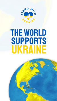 The World Supports Ukraine Instagram Story