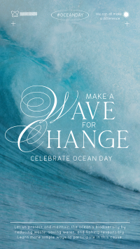 Wave Change Ocean Day Facebook Story