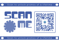 Fun Minimalist QR Promo Postcard