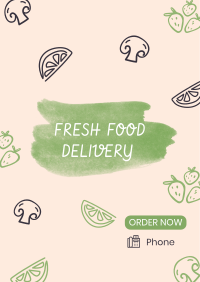 Fresh Vegan Food Delivery Poster