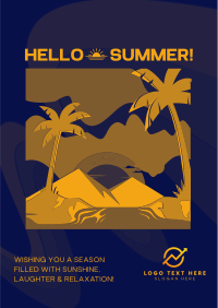 Minimalist Summer Greeting Flyer
