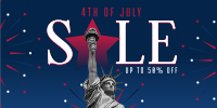 4th of July Sale Twitter Post