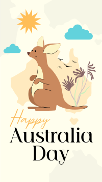 Kangaroo Australia Day Facebook Story