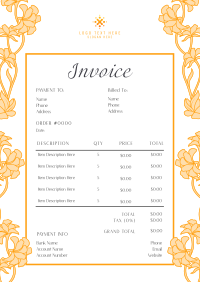 Elegant Floral Invoice Image Preview