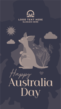 Kangaroo Australia Day Facebook Story