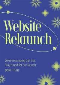 Floral Website Launch Poster