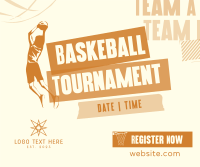 Sports Basketball Tournament Facebook Post