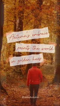 Autumn's Embrace Quote Instagram Story