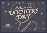 Quirky Doctors Day Postcard