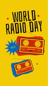 Happy World  Radio Day Facebook Story