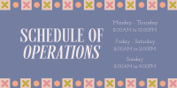 Floral Operating Hours Twitter Post