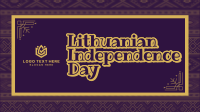 Folk Lithuanian Independence Day Animation