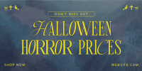 Vintage Halloween Sale Twitter Post Design