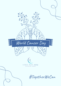 World Cancer Day Lungs Illustration Flyer