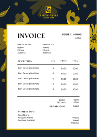 Dainty and Feminine Flowers Invoice