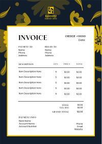 Dainty and Feminine Flowers Invoice Design