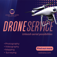 Modern Professional Drone Service Linkedin Post Design