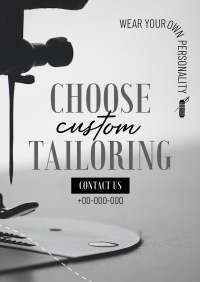 Choose Custom Tailoring Poster