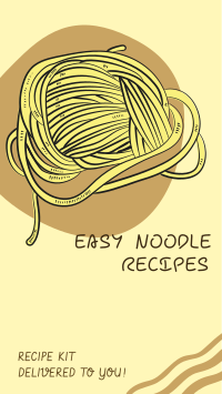 Raw Noodles Illustration Facebook Story