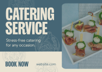 Minimalist Catering Postcard Design