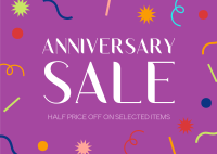 Anniversary Sale Postcard example 1