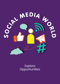 Social Media World Poster