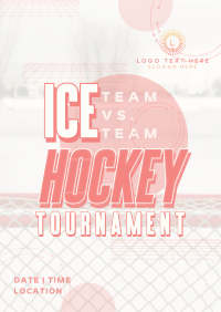 Sporty Ice Hockey Tournament Poster