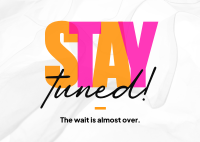 Simplistic Stay Tuned Postcard