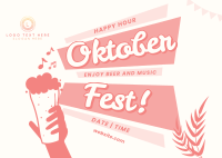 Oktoberfest Beer Promo Postcard