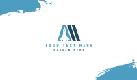 Spaceship Letter A Business Card