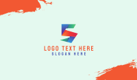 Colorful Geometric  Letter S Business Card Design