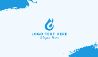 Modern Blue Water Drop Business Card