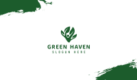 Green Tree Leaves Business Card Image Preview