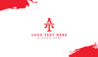 Red Corporate A & T  Business Card