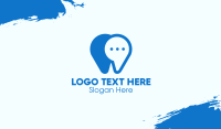 Blue Dental Chat App Business Card Design