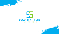 Digital Letter S Business Card