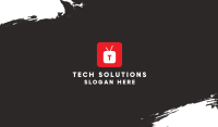 Red Television Lettermark App  Business Card