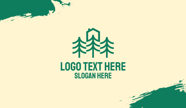 Simple Tree House Camp Business Card Design