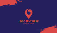 Spiral Location Pin Business Card Design