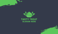Green Food Vegan Restaurant Business Card Design