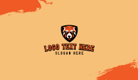 Orange Bear Mascot Business Card Design