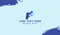 Pixel Letter F  Business Card