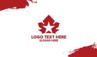 Red Canadian Star Business Card Design