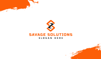 Modern Red Orange Letter S Business Card Image Preview