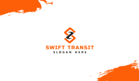 Modern Red Orange Letter S Business Card Image Preview