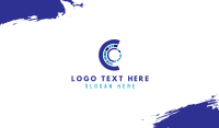 Futuristic Letter C Business Card Design